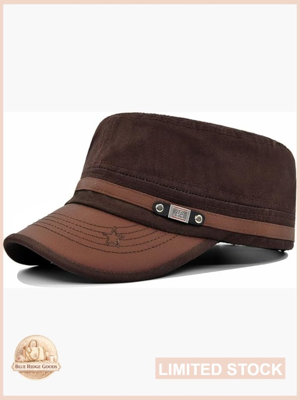 Cadet Army Cap Twill Military Flat Top Hat Adjustable Outdoor